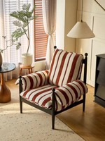 Fauteuil de relaxation moderne en tissu rembourré, canapé une place pour appartement, mobilier de salon, chaise longue à coussin moelleux garni d'éponge