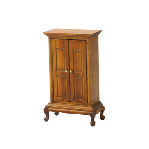 1:16 DIY juguete estilo europeo Simple dos puertas bolsillo armario muebles de madera modelo accesorios para casa de muñecas jugar - Product Image 6