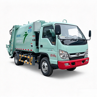 Camion compacteur de déchets neuf de 6 m³ 4x2 à chargement arrière, compacteur hydraulique de déchets, camion de transport de déchets municipaux à vendre