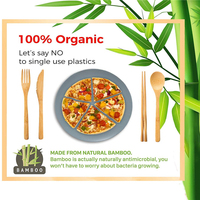 Ensemble de couverts jetables en bambou biodégradable NEWELL, portable, pour les voyages, les fêtes et la maison, qualité alimentaire, avec emballage personnalisé