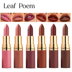 Lipstik <span class=keywords><strong>Matte</strong></span> 6 warna, <span class=keywords><strong>Lip</strong></span> <span class=keywords><strong>Gloss</strong></span> <span class=keywords><strong>Matte</strong></span> beludru coklat tua, pigmen tahan air, Stik Bibir kopi telanjang, kosmetik riasan bibir - Product Image 5