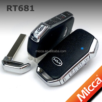 Télécommande RT681 avec clé rabattable 370 MHz/433,92 MHz pour alarme de voiture/porte de garage/opérateur de portail, télécommande pour alarme