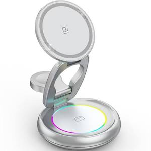 Nuevo Producto: Cargador Inalámbrico Plegable 3 en 1, Estación de Carga para Teléfono Móvil, Soporte Magnético - Product Image 1
