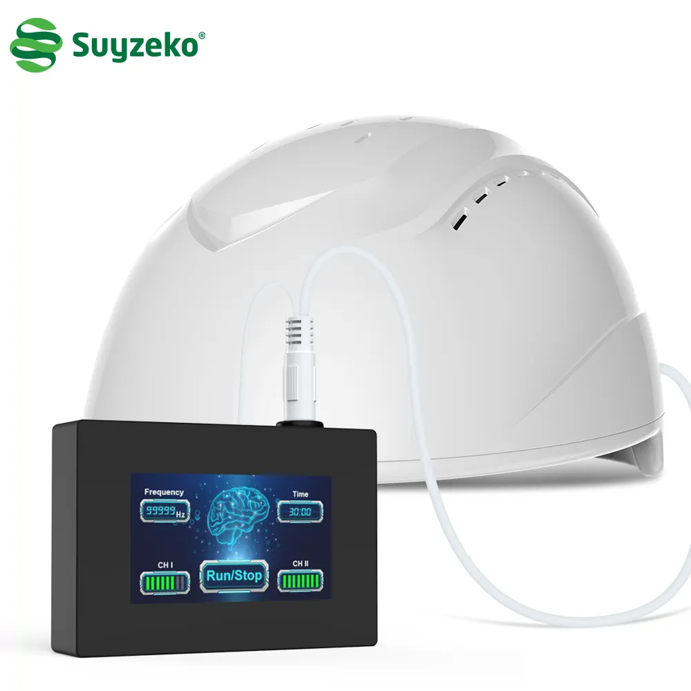 Suyzeko 810nm Led Lichttherapie Hersenstimulatie Fotobiomodulatiehelm Voor Slaapstoornissen Slapeloosheid