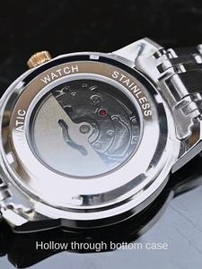 Montre mécanique automatique originale pour homme, boîtier en acrylique de 41 mm, étanche 50 ATM, écologique, tourbillon, lumineuse, double calendrier - Product Image 5