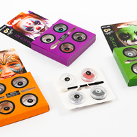 Palette de peinture lavable pour le visage Couleurs vives pour les fêtes costumées d'Halloween et les spectacles de scène Kit de peinture pour le visage des enfants