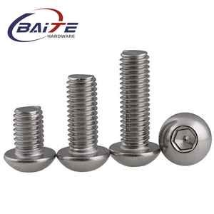 Iso7380 M2 <span class=keywords><strong>M3</strong></span> M4 M5 M6 M8 M10 soket penggerak Hex baja tahan karat atau baja sekrup mesin Allen kepala tombol bulat - Product Image 2