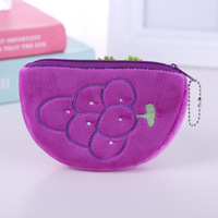 Tas penyimpan kartu anak, gaya Korea lucu tas penyimpanan kartun semangka mewah tas koin kecil semi-melingkar tas kunci dompet kartu