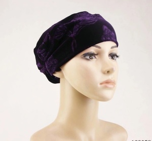 All-season gold velvet eco-friendly breathable Islamic warm and comfortable women's casual <b>hat</b> - Product Image 1