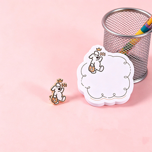 Bloc de Notas Autoadhesivo con Diseño de Perro Adorable, Notas Adhesivas Blancas en Forma de Nube para Uso en la Oficina y la Escuela - Product Image 4