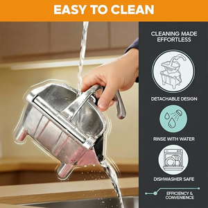 Spremiagrumi Manuale in Lega di Alluminio Resistente con Filtro per Semi, Spremiagrumi Multifunzionale Compatto, <span class=keywords><strong>Facile</strong></span> da Pulire Solo con Acqua - Product Image 5