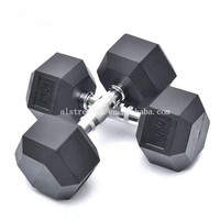 Haltères hexagonaux en caoutchouc avec noyau en fonte 2KG-32KG/50KG, légers, unisexes, pour la musculation, l'entraînement, la remise en forme, équipement de gym