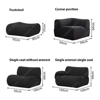 Canapé Sectionnel Modulaire Convertible d'Angle d'Intérieur Unisofa Tanzuo pour la Vente en Gros, Fauteuil Inclinable Massant avec Mousse à Mémoire de Forme à Compression