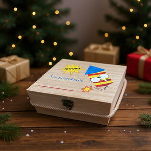 Caja De Petardo Wooden Storage Box With Rope Handle For Christmas Decoration 24Pcs Set - Product Image 2