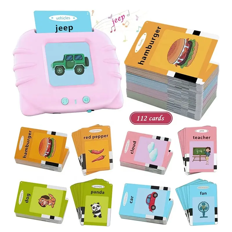 Juguetes educativos de aprendizaje sensorial para niños, tarjetas parlantes, lector de tarjetas flash, juguetes educativos de aprendizaje, tarjetas parlantes