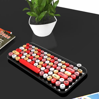 Clavier sans fil rétro Banda, nouveau, ergonomique, coloré, USB Type-C & BT+2.4G, trois modes, 84 touches, touches rétro, mignon, compatible Win/Android/iOS