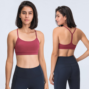 Soutien-gorge de sport pour femme, nouvelle collection automne-hiver 2023, soutien-gorge de <span class=keywords><strong>yoga</strong></span> nude, bretelles en Y, dos élégant, maintien optimal, anti-chocs, pour le fitness et l'exercice - Product Image 1
