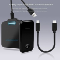 Câble de données compatible CarPlay pour voiture avec blindage en feuille d'aluminium et gaine en PVC, connecteur Type-C, 24 cm