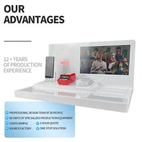 Support d'Écran Moderne en Acrylique de 10,1 Pouces pour Téléphone Portable et Jeu de Bureau, Taille et Couleur Personnalisables, Multifonctionnel et Facile
