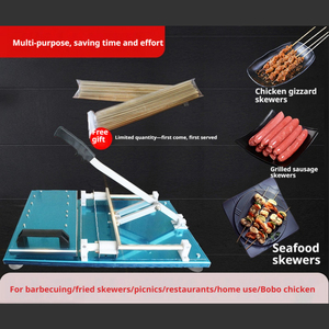 Máquina Manual para Brochetas de Cordero y <span class=keywords><strong>Cerdo</strong></span>, con Material de Grado Alimenticio para Uso en Exteriores - Product Image 6