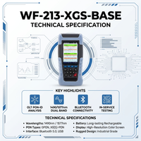 WF213 XGSPON GPON PON OLT ID Analysis App, Probador Portátil Multifunción de Red de Fibra Óptica con Medidor de Potencia Óptica