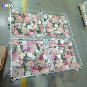 แผงไฟ LED สำหรับงานแต่งงาน LEDA แบบประกบต่อกัน แผงไฟรูปดอกไม้ ตกแต่งพื้นกระจกสี่เหลี่ยมสำหรับเต้นรำ - Product Image 4