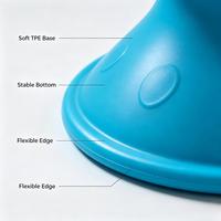 Jouet interactif pour chat avec plumes et ventouse stable, base en TPE, jouet rotatif en forme de dauphin pour gratter et jouer, idéal pour chats d'intérieur