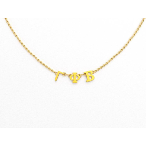 NPC Sorority Gifts Collar de hermandad de mujeres Collar de dijes iniciales Acero inoxidable Pvd Plated Alpha Delta Pi Phoebe Greek - Product Image 6