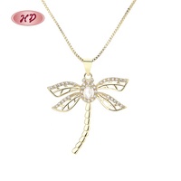 Kalung Liontin Capung Berkualitas Tinggi Harga Kompetitif dari Golden Supplier, Perhiasan Fashion Terbaru