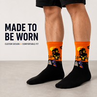 Chaussettes d'automne personnalisées OEM pour adultes - Polyester/Nylon/Coton/Fibre de bambou/Laine, résistantes aux boucles, séchage rapide, tricot sans couture