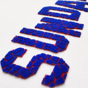 Vente en gros de nouveau design de haute qualité marque personnalisée lettre nom logo feuilles de troupeau impression par transfert de chaleur patch vêtement - Product Image 4