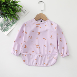 Bavoir d'alimentation pour tout-petits, tablier pour bébé, bavoir à manches longues, bavoir imperméable, bavoirs doux - Product Image 3
