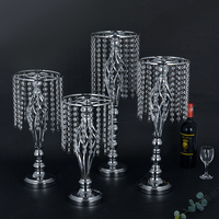 Support de Fleurs en Cristal en Gros, Centres de Table de Mariage, Grand Support Élégant en Métal pour Composition Florale pour Mariage et Fêtes