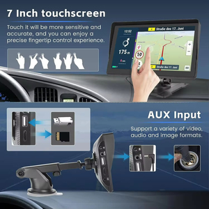 Lecteur multimédia portable pour voiture Podofo 7 pouces avec écran tactile, CarPlay sans fil, Android Auto, FM, BT, TF/USB/AUX, autoradio, émetteur FM - Product Image 3