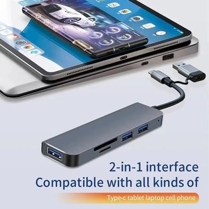 5 in 1 Type C <strong>USB</strong> Hub <strong>USB</strong> 3.0 <strong>2.0</strong> TF SD Card Reader Docking Station Multi-port <strong>Splitter</strong> Compatible With Laptops PC - Product Image 2
