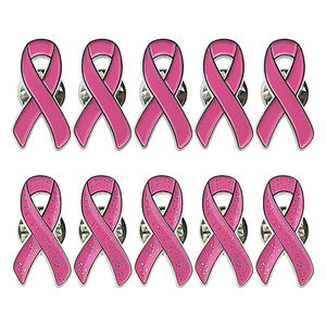 Fabricante de pines, pines de esmalte duro suave de Metal, logotipo personalizado, broche de cinta rosa, logotipo de prevención de senos, insignia de concientización sobre el cáncer de mama - Product Image 3