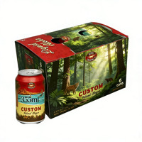 Boîtes en carton personnalisées de haute qualité pour 6 packs de canettes de 12 oz (bière, soda, vodka, vin, jus) – Revêtement réutilisable
