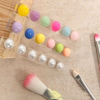 Support de rangement professionnel en plastique pour pinceaux à ongles, perles colorées, outils pour salon de manucure