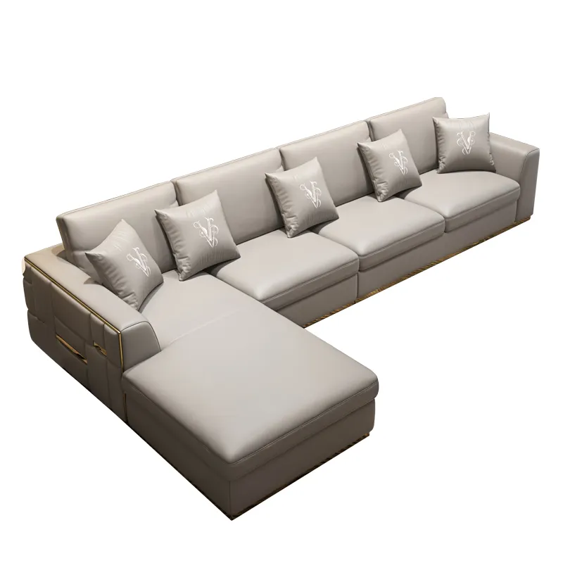 Modern living room sectional couch Italian furniture design l shape fabric sofa set designs
