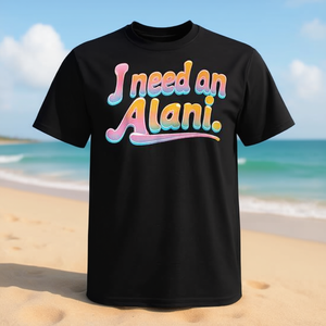 Ho bisogno di una maglietta Alani Beach Vibes nera unisex per adulti - Product Image 3
