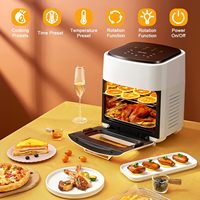 Four à friture numérique à air chaud avec circulation rapide de l'air, sans huile, écran LED, panier antiadhésif, minuterie et réglage de la température de 60 minutes, 15L, 1400W