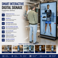 Terminal publicitaire numérique à écran plein format anti-reflet de 65/75/86 pouces, signalétique commerciale, graphiques pour les marques de détail et les centres commerciaux