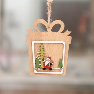 Ornements de Noël <span class=keywords><strong>en</strong></span> <span class=keywords><strong>bois</strong></span> gravés au laser, petits et de grande valeur, <span class=keywords><strong>en</strong></span> forme d'arbre, de pentagramme et de cloche, décorations et cadeaux pour la saison des fêtes - Product Image 1