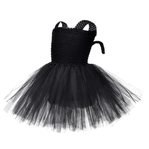Costume di Halloween per Bambine, Vestito da Gatta Nera in 3 Pezzi, Abito Tutu per Travestimento, Costume di Carnevale e Halloween - Product Image 4