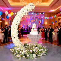 Arche florale en métal pour présentation de gâteaux, cadre de toile de fond, décoration pour mariage et fête d'anniversaire