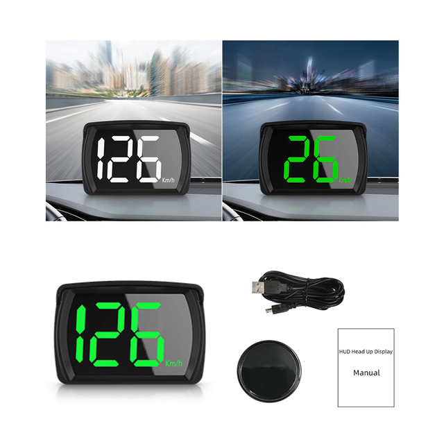 Universal Car Accessories HUD Y03 Head up Display Speedometer GPS 2.8 Inch Big Font Digital Speed Meter Clock Gauge