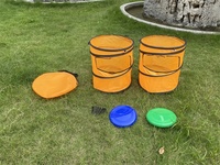 Jouets de plage d'extérieur pour l'arrière-cour Cible pliante Portable Jeu de disque volant Yard pong Pop up pliable Jeu de seau de lancer de cible
