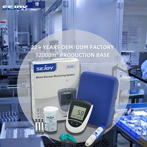 Sejoy Bandelettes de <span class=keywords><strong>test</strong></span> de <span class=keywords><strong>diagnostic</strong></span> Caractéristiques modernes Kit de glucomètre numérique Moniteurs de glycémie - Product Image 1