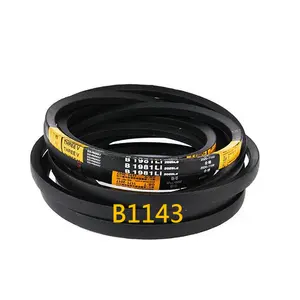 V-belt type B heat-resistant and oil-resistant air compressor crusher motor drive belt B1143 anti-static triangle