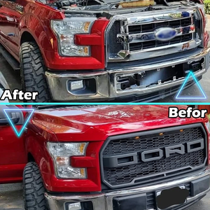 อัพเกรดกระจังหน้าสำหรับ Ford F150 ปี 2015 2016 2017 แบบ Raptr พร้อมตัวอักษร - Product Image 3